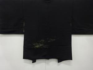 未使用品　漆　風景模様織り出し　絵羽織